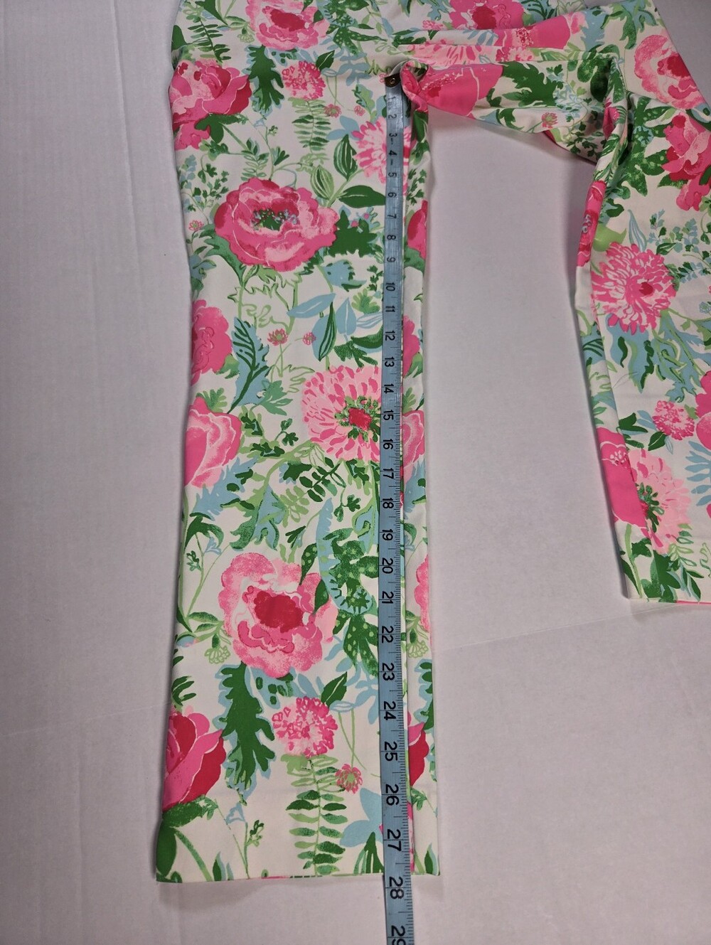 Lilly Pulitzer Womens 4 Ana High Rise Pant Multi Poppy Party Zip Pockets Charm - Picture 11 of 13